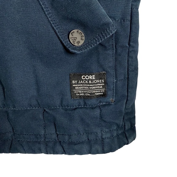Jack & Jones Men's Blue Lightly Padded Workwear Jacket - Picture 6 of 13